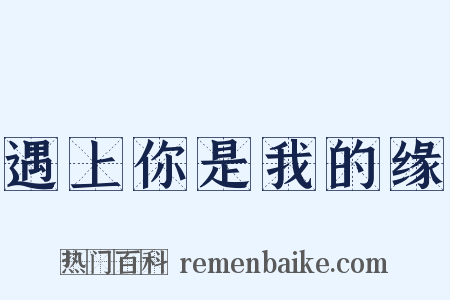 遇上你是我的缘是什么意思的图片